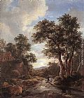 Jacob van Ruisdael Sunrise in a Wood painting
